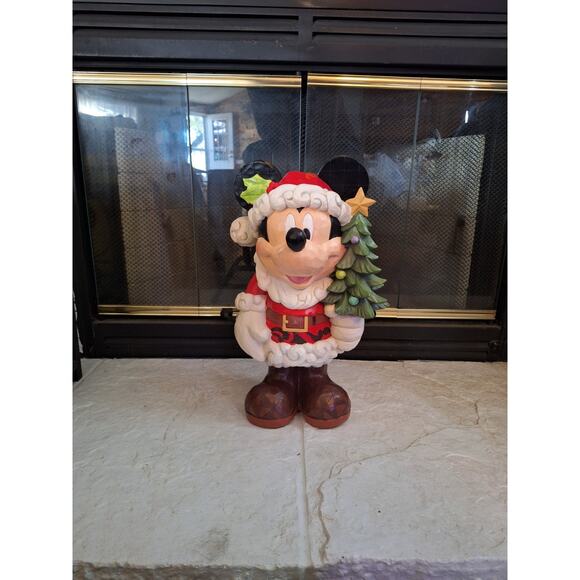 JIM SHORE 17” inch Mickey Mouse Old St. Mick Christmas Holiday Greeter By Disney - Picture 9 of 13